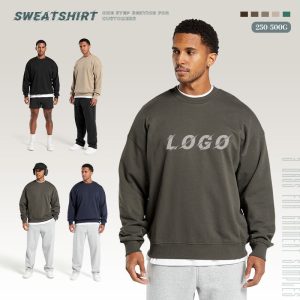 Wholesale Grey Crew Neck Sweatshirts and Outsized Hoodies for Males with Customized Emblem – Clothes Manufacturing unit